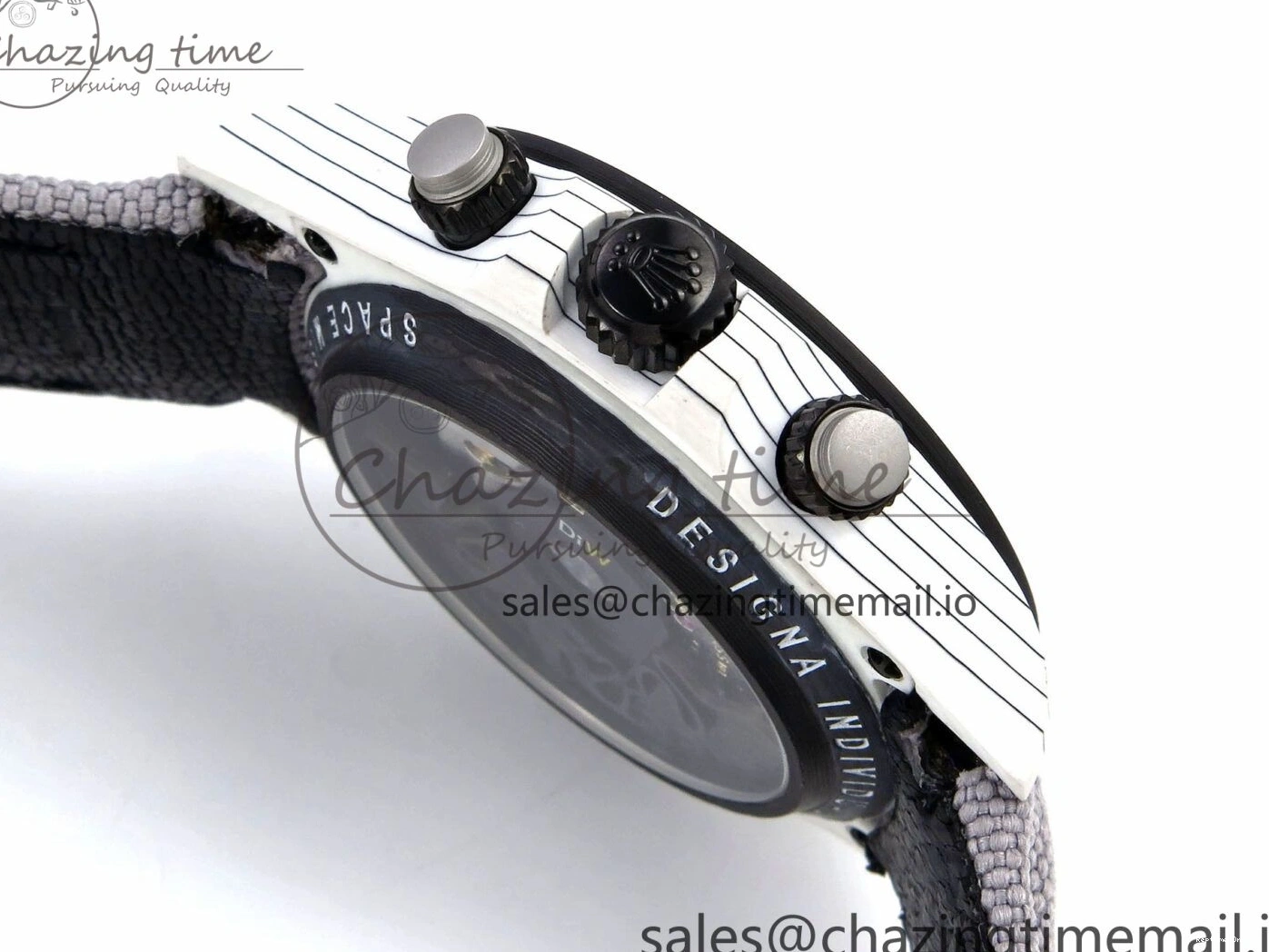 0505 Tailored Daytona DIW Space Mission Gray Textured Dial on Gray Nylon Strap A4130 Clone 1279